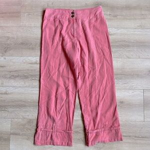 Vintage Tencel pants Linen Lyocell blend crop pant capris